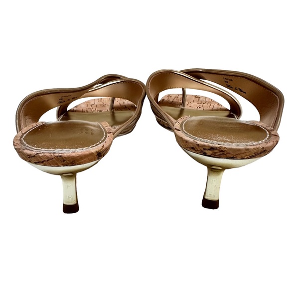 Donald J Pilner Cassia Natural Platino Cork Sandals Size 8 NWOT - Picture 3 of 8